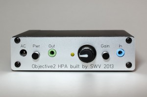 Objective2 headphone amp front view