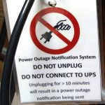 Do not unplug warning sign