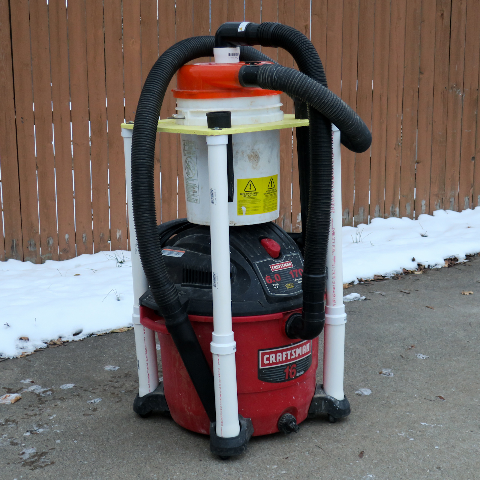 Dust Collection Cart for a Shop Vac and Dustopper